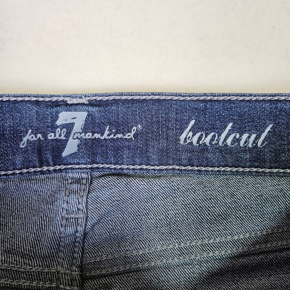 7 For All Mankind Bootcut Jeans Women Low Rise Stretch Denim Blue Western 27 - Picture 10 of 16